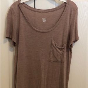 Scoop neck mauve top